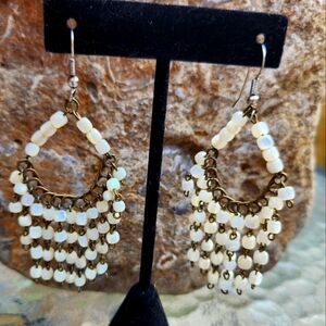Beaded drop earrings